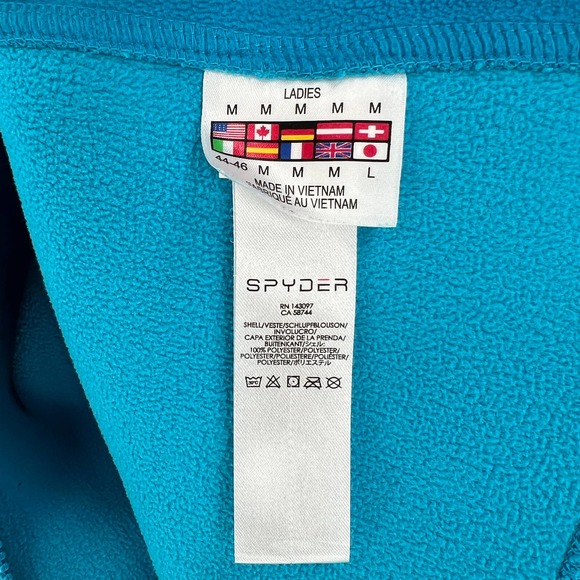 SPYDER Sweater Womens Medium Riviera Blue Essential Mid Weight Core Zip Jacket - Picture 9 of 13